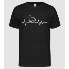 Pólómánia Heartbeat line Border Collie - Férfi Alap póló férfi póló