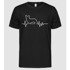 Pólómánia Heartbeat line Corgie - Férfi Alap póló