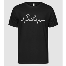 Pólómánia Heartbeat line Golden Retriever - Férfi Alap póló