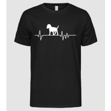 Pólómánia Heartbeat sziluett Beagle - Férfi Alap póló férfi póló