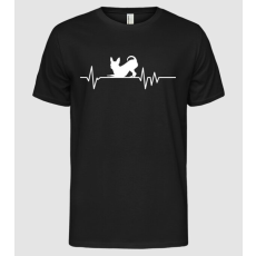 Pólómánia Heartbeat sziluett Csivava - Férfi Alap póló