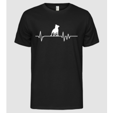 Pólómánia Heartbeat sziluett Staffordshire Terrier - Férfi Alap póló