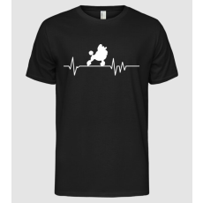 Pólómánia Heartbeat sziluett Uszkár - Férfi Alap póló
