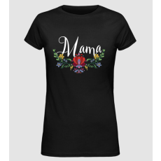 Pólómánia Hímzésminta jellegű Mama színes - Női Alap póló