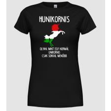 Pólómánia hunikornis menő unikornis - Női Kerek nyakú Póló női póló