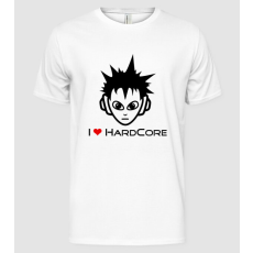 Pólómánia I Love Hardcore - Férfi Alap póló