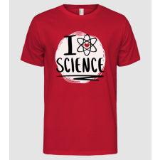 Pólómánia I Love Science Tudományos - Férfi Alap póló férfi póló