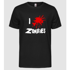 Pólómánia I Love Zombies - Férfi Alap Póló