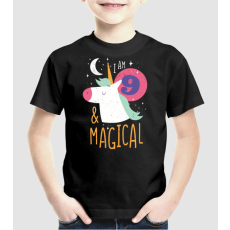 Pólómánia I'm 9 and Magical Unikornis - Uniszex Gyerek Póló