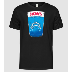 Pólómánia Jaws Fogak paródia póló - Férfi Alap póló