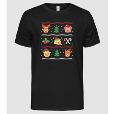 Pólómánia Karácsonyi Állatok Csúnya Pulcsi - Férfi Alap póló férfi póló
