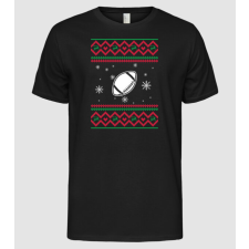 Pólómánia Karácsonyi kötött minta - amerikai foci - Férfi Alap póló férfi póló