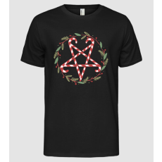 Pólómánia Karácsonyi Pentagram - Férfi Alap póló
