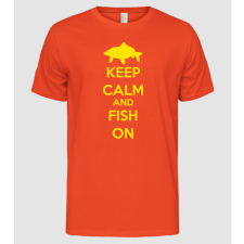 Pólómánia Keep calm and fish on - Férfi Alap póló férfi póló