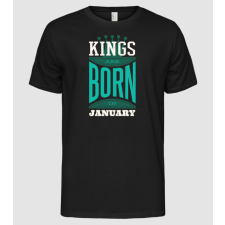 Pólómánia Kings are born in January - Férfi Alap póló férfi póló