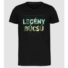 Pólómánia Legénybúcsú Beach - Férfi Prémium Slim-Fit V nyakú Póló