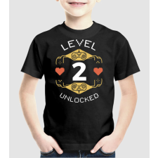 Pólómánia Level 2 Unlocked Gamer póló - Uniszex Gyerek Póló gyerek póló