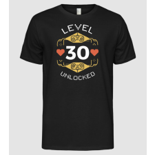 Pólómánia Level 30 Unlocked Gamer póló - Férfi Alap póló férfi póló