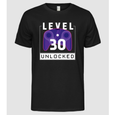 Pólómánia Level 30 Unlocked Gamer Születésnap - Férfi Alap póló férfi póló
