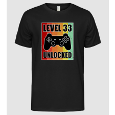 Pólómánia level 33 unlocked retro gamer - Férfi Alap póló férfi póló