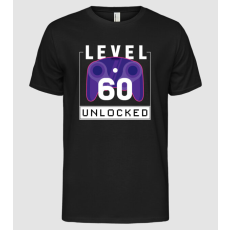Pólómánia Level 60 Unlocked Gamer Születésnap - Férfi Alap póló