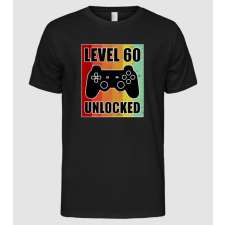 Pólómánia Level 60 unlocked retro gamer - Férfi Alap póló férfi póló