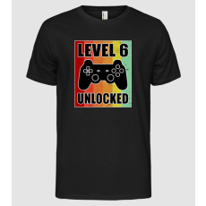 Pólómánia level 6 unlocked retro gamer - Férfi Alap póló