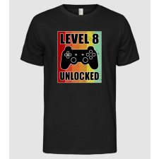 Pólómánia level 8 unlocked retro gamer - Férfi Alap póló férfi póló