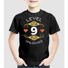 Pólómánia Level 9 Unlocked Gamer póló - Uniszex Gyerek Póló