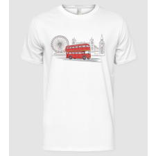 Pólómánia London Bus - Férfi Alap póló férfi póló