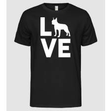 Pólómánia LOVE Boston Terrier - Férfi Alap póló férfi póló