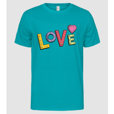 Pólómánia Love felirat Valentin napra - Férfi Alap póló