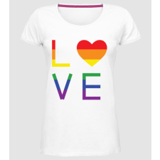 Pólómánia love lgbtq - Női Prémium Kerek nyakú póló női póló