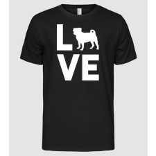 Pólómánia LOVE Mopsz - Férfi Alap póló férfi póló