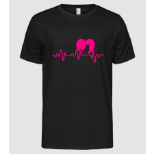 Pólómánia Macska heartbeat - Férfi Alap póló férfi póló