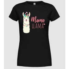 Pólómánia Mama Llama - cuki lámás póló Nagyinak - Női Kerek nyakú Póló női póló
