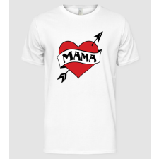 Pólómánia Mama retro szív - Férfi Alap póló férfi póló