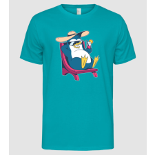 Pólómánia Menő Pingvin napozik a tengerparton - Férfi Alap póló férfi póló