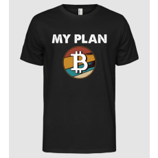Pólómánia My plan B - Bitcoin - Férfi Alap póló