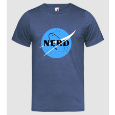 Pólómánia Nerd NASA logó - Férfi Heather Póló férfi póló