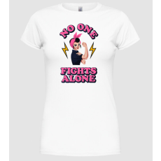 Pólómánia No one fights alone pinup - Női Kerek nyakú Póló