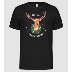 Pólómánia Oh deer, Christmas is here - Férfi Alap póló