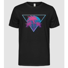 Pólómánia Pálmafák Retro Neon - Férfi Alap póló férfi póló