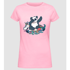 Pólómánia Panda DAB Unikornison - Női Alap póló