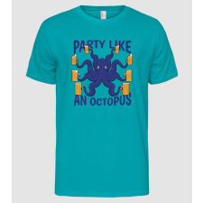 Pólómánia Party Like An Octopus - Férfi Alap póló férfi póló