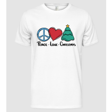 Pólómánia Peace Love Karácsony - Férfi Alap póló