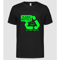 Pólómánia Please recycle - Férfi Alap póló