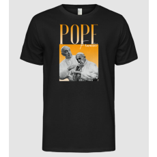 Pólómánia Pope Frances 90s poster - Férfi Alap póló