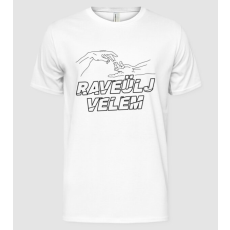 Pólómánia Raveülj velem fekete - Férfi Alap póló