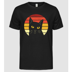 Pólómánia Retro Cica Fej - Férfi Alap póló